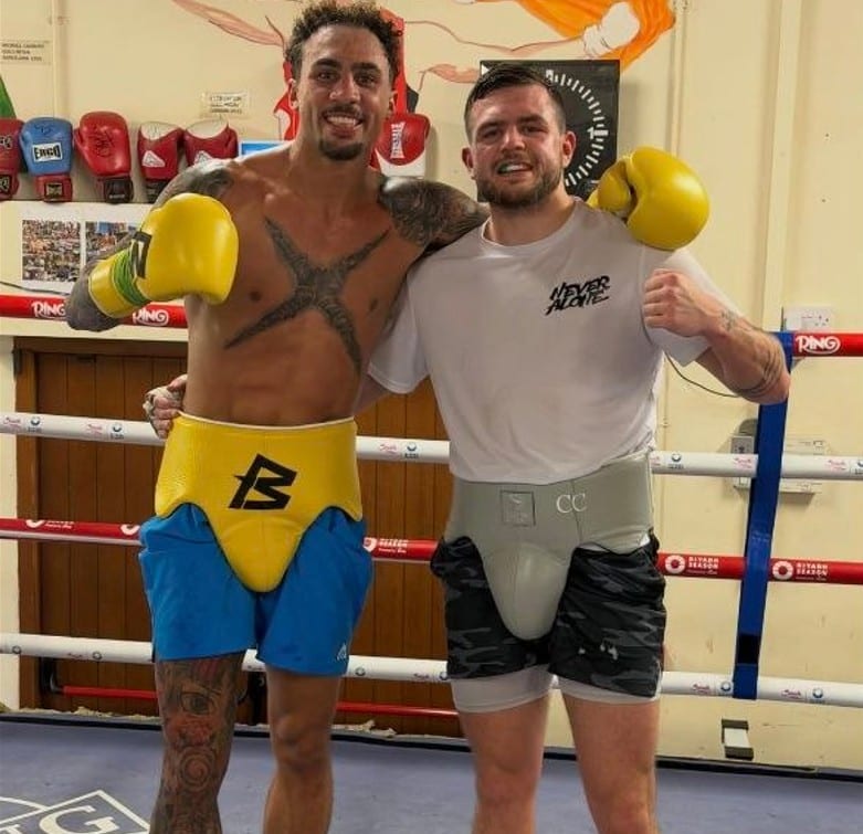 Cathal Crowley sparring with Ben Whittaker