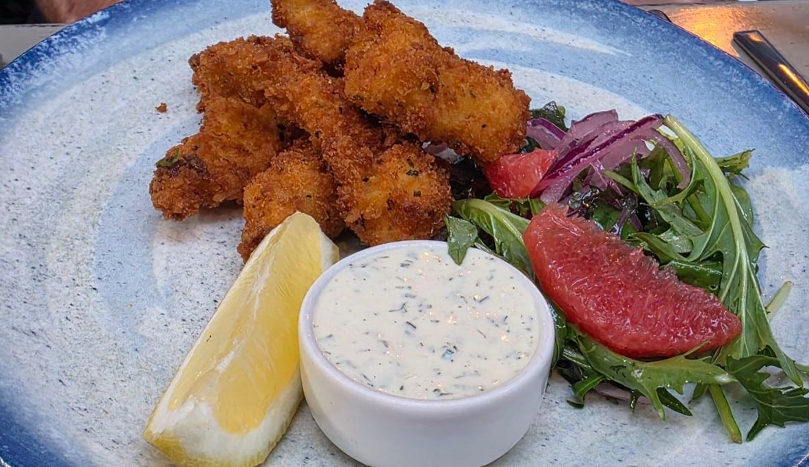 Monkfish Scampi with Aioli.