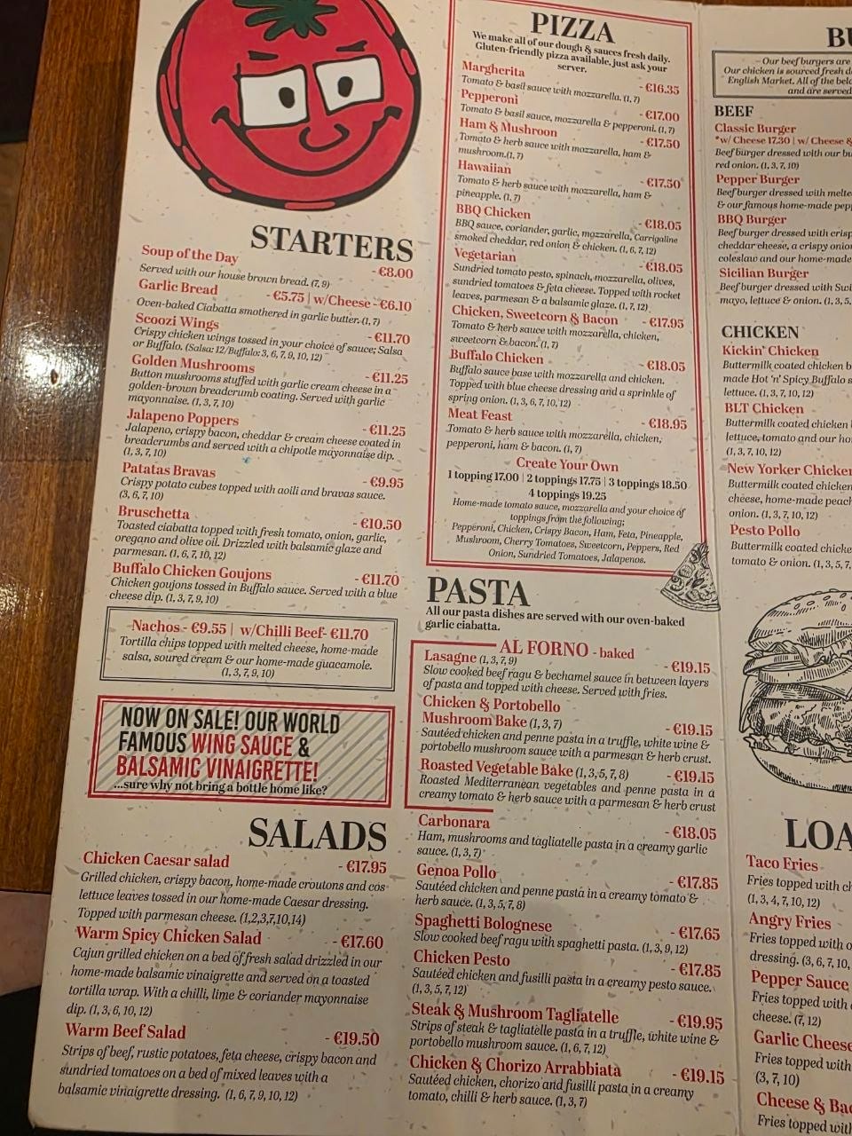 More from the Scoozi menu.