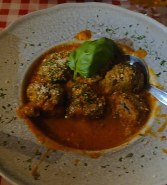Spicy meatballs. Bigger portion than expected.