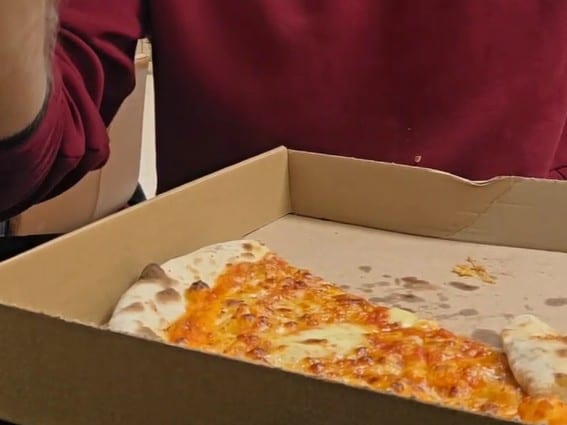 The €11.50 Margherita. Thin, light, snack-sized.